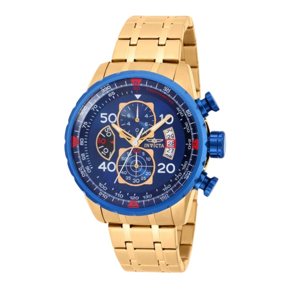 •The Aviator• Invicta Aviator Men's Watch - 48mm, Gold Watch - Picture 1 of 3